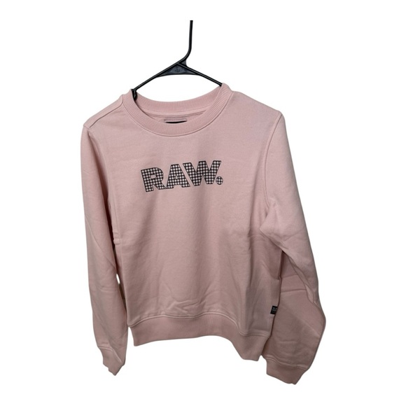 NWT G-Star RAW Women's Blush Crew Neck Sweater size small loose fit - Picture 3 of 7